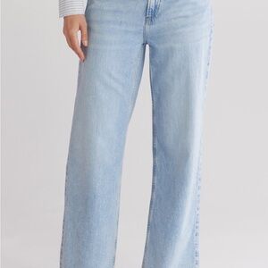 rag & bone Lori Mid-Rise Wide Ankle Jean in light acid wash